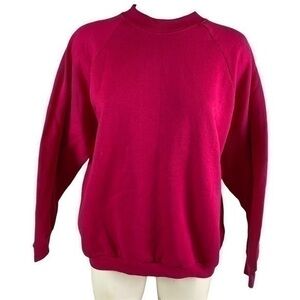 Vintage USA Fruit Of The Loom Sweater Womens L Blank Pullover Sweatshirt B39